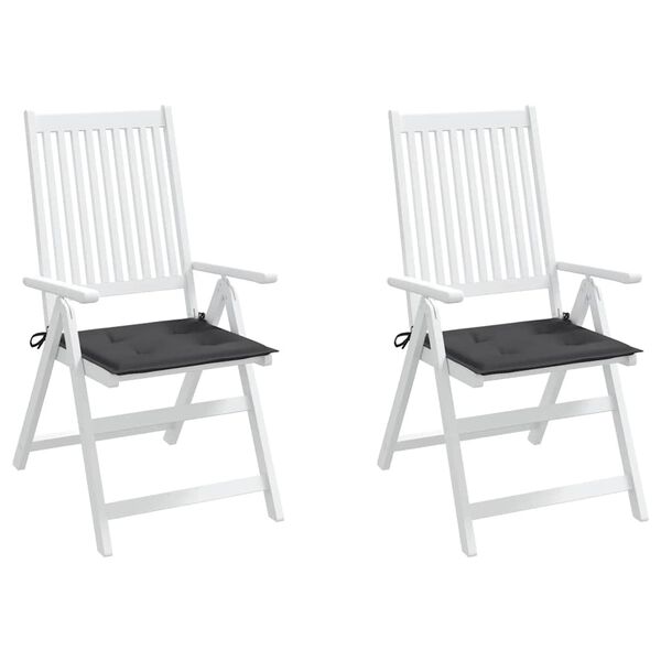 vidaXL Garden Chair Cushions 2 pcs Anthracite 40x40x4 cm Oxford Fabric