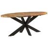 vidaXL Dining Table Oval 200x100x75 cm Solid Reclaimed Wood