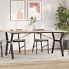 vidaXL Dining Table Y-Frame 180x90x75 cm Solid Wood Pine and Steel