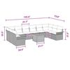 vidaXL Garden Sofa Set 11 pcs Grey Poly rattan