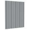 vidaXL Roof Panels 12 pcs Galvanised Steel Grey 60x45 cm