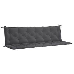vidaXL Garden Bench Cushion Anthracite 200x(50+50)x7cm Oxford Fabric