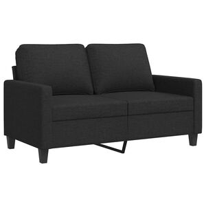 vidaXL 2-Seater Sofa Black 120 cm Fabric