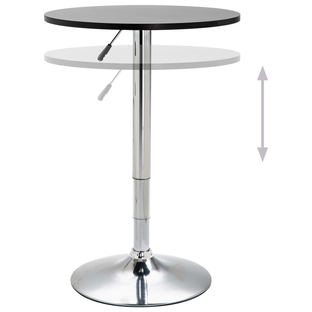 vidaXL 3 Piece Bar Set Black and Dark Grey