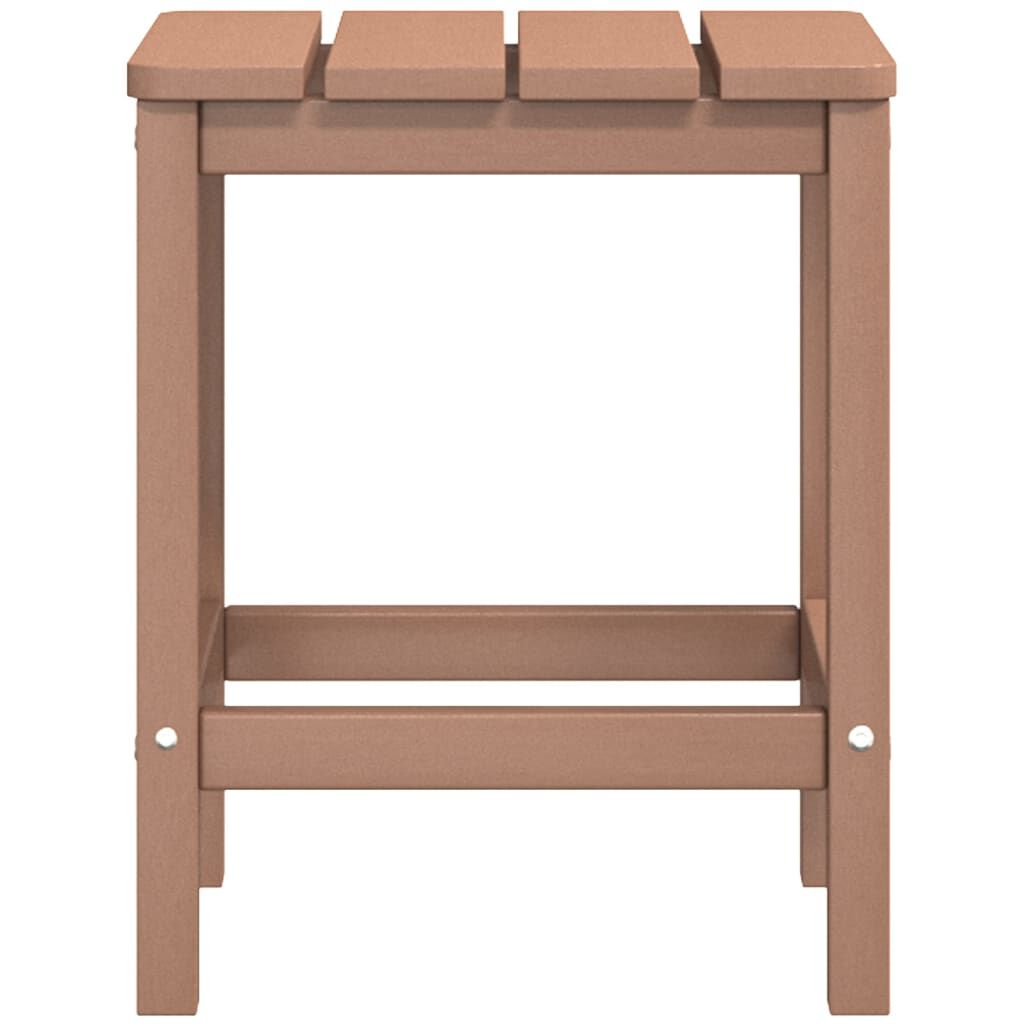 vidaXL Garden Adirondack Chairs with Footstool & Table HDPE Brown