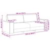 vidaXL 2 Piece Sofa Set with Cushions Black Fabric