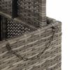 vidaXL Garden Table Grey 80x80x71 cm Poly Rattan and Acacia Wood