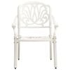 vidaXL 3 Piece Bistro Set Cast Aluminium White
