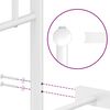 vidaXL Metal Bed Frame without Mattress with Footboard&nbsp;White 150x200cm