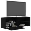 vidaXL TV Cabinet Black 120x34x37 cm Engineered Wood