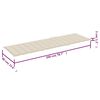 vidaXL Sun Loungers 2 pcs with Table and Cushions Solid Wood Acacia