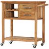 vidaXL Kitchen Trolley 80x45x91 cm Solid Acacia Wood