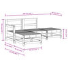 vidaXL 4 Piece Garden Lounge Set White Solid Wood Pine