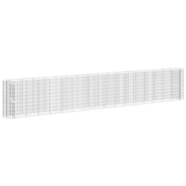 vidaXL Gabion Raised Bed Galvanised Iron 610x50x100 cm