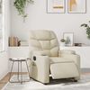 vidaXL Electric Massage Recliner Chair Cream Faux Leather