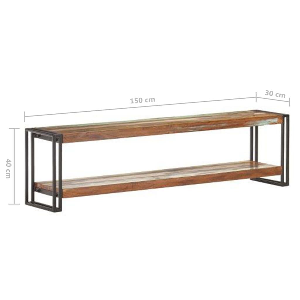 vidaXL TV Cabinet 150x30x40 cm Solid Reclaimed Wood