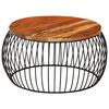 vidaXL Coffee Table &Oslash;68 cm Solid Reclaimed Wood