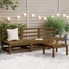 vidaXL Garden Middle Sofas 3 pcs Honey Brown Solid Wood Pine