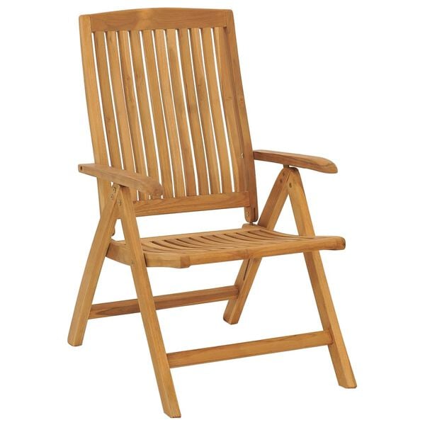 vidaXL Reclining Garden Chairs with Cushions 6 pcs Solid Wood Teak