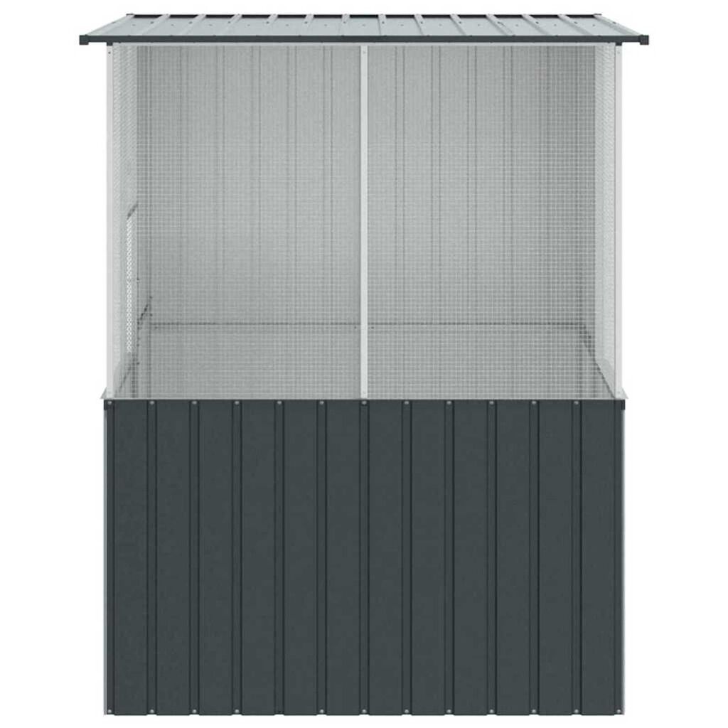 vidaXL Bird Cage Anthracite 154 x 154 x 200 cm Galvanised steel