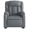 vidaXL Electric Stand up Massage Recliner Chair Grey Faux Leather