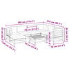 vidaXL 8 Piece Garden Sofa Set with Cushions Wax Brown Solid Wood Pine