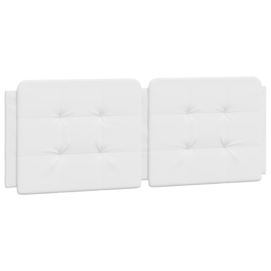 vidaXL Headboard Cushion "Zadar" White 137 cm Double Faux Leather
