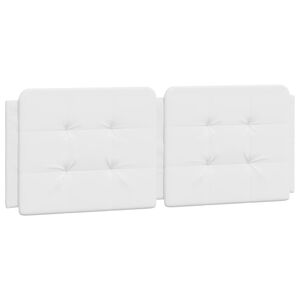 vidaXL Headboard Cushion "Zadar" White 137 cm Double Faux Leather