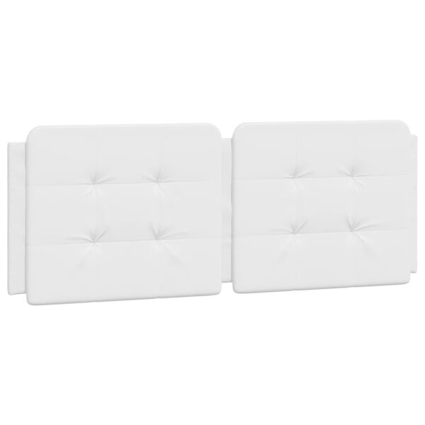 vidaXL Headboard Cushion "Zadar" White 137 cm Double Faux Leather