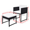 vidaXL 11 Piece Outdoor Dining Set with Cushions Poly Rattan Black
