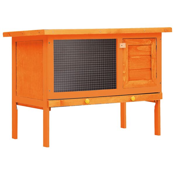 vidaXL Outdoor Rabbit Hutch Small Animal House Pet Cage 1 Layer Wood