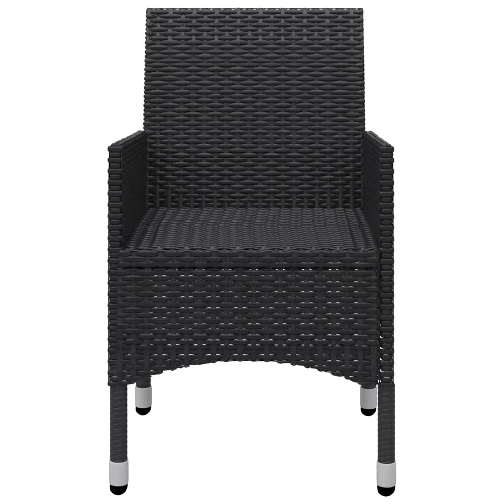 vidaXL 11 Piece Garden Dining Set Black