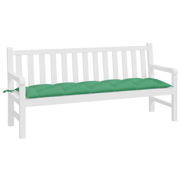 vidaXL Garden Bench Cushion Green 180x50x7 cm Oxford Fabric