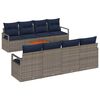 vidaXL Garden Sofa Set 9 pcs Grey Poly Rattan