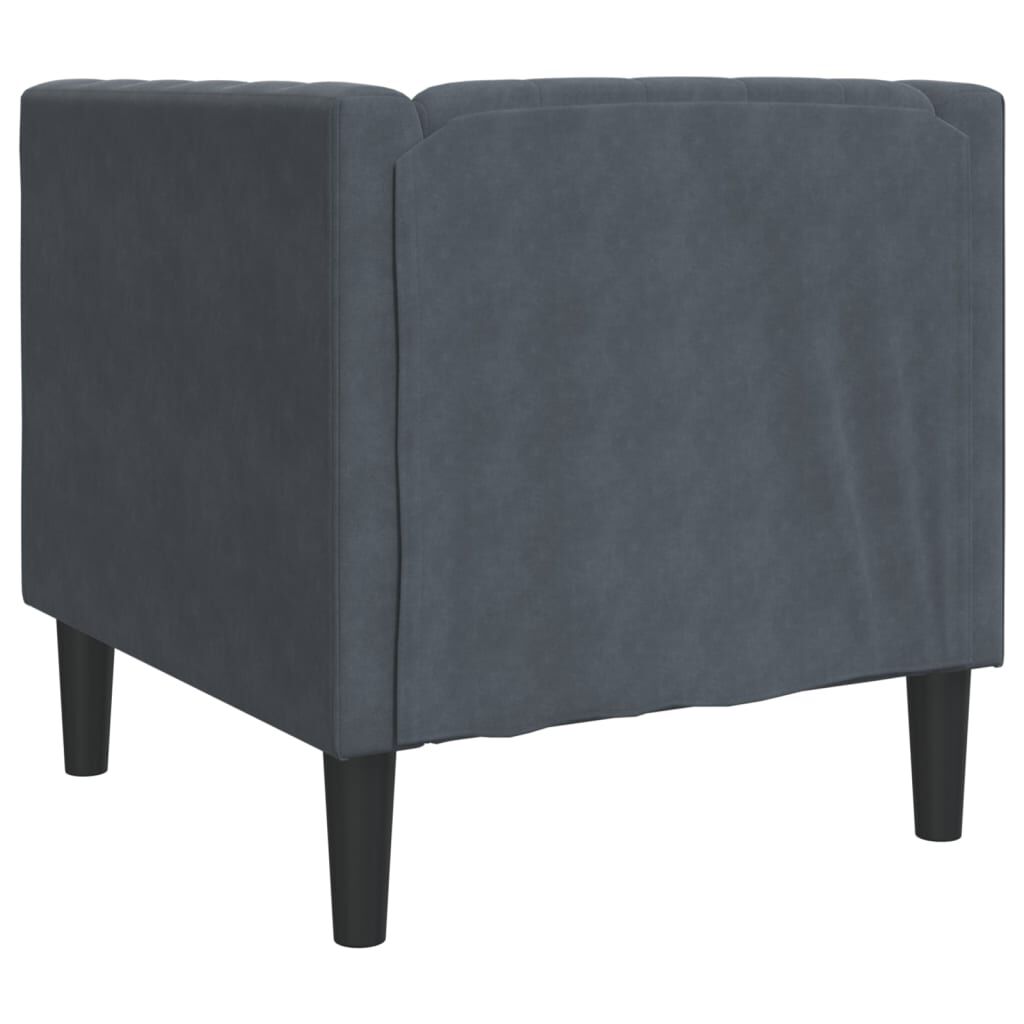 vidaXL Chesterfield Sofa Chair Dark Grey Velvet