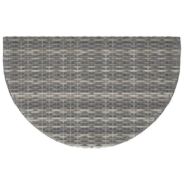 vidaXL Garden Table Grey 80x50x75 cm Poly Rattan