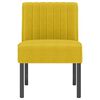 vidaXL Slipper Chair Yellow Velvet