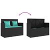 vidaXL Garden Bench with Cushions Black Poly Rattan