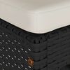 vidaXL Garden Bar Stools with Cushions 4 pcs Black Poly Rattan
