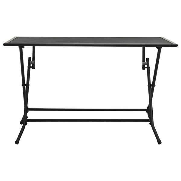 vidaXL Folding Mesh Table 120x60x72 cm Steel Anthracite