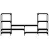 vidaXL TV Cabinet Black 206.5x28.5x95 cm Engineered Wood