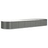 vidaXL Garden Raised Bed Galvanised Steel 296x80x36 cm Grey