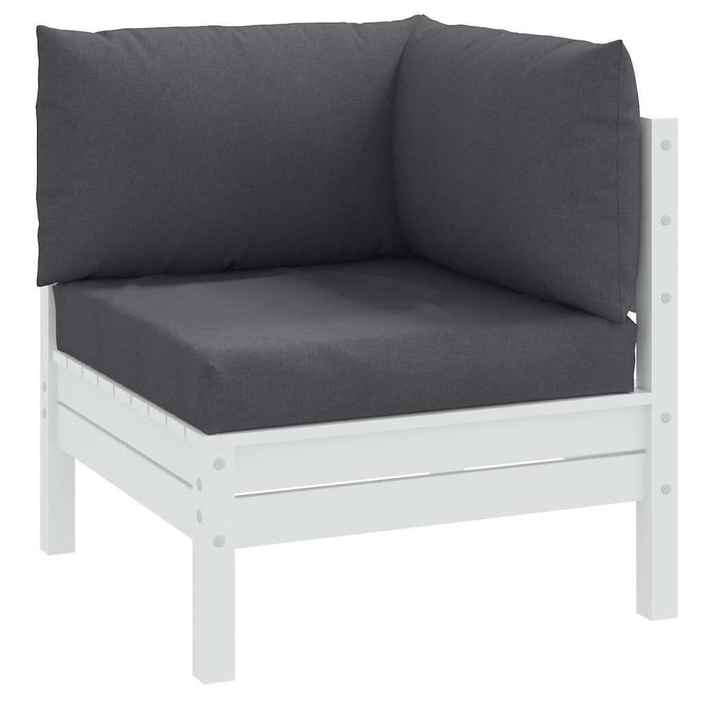 vidaXL Pallet Cushions 3 pcs Melange Anthracite Fabric