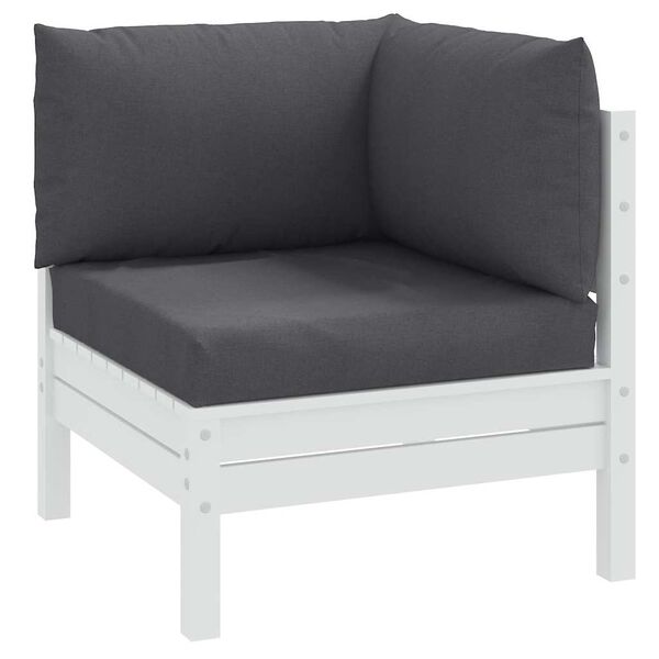 vidaXL Pallet Cushions 3 pcs Melange Anthracite Fabric