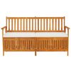 vidaXL Storage Bench with Cushion 170 cm Solid Wood Acacia