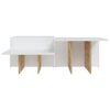 vidaXL Coffee Tables 2 pcs Sonoma Oak and White Engineered Wood