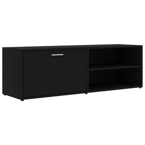 vidaXL TV Cabinet Black 120x34x37 cm Engineered Wood