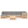 vidaXL 8 Piece Garden Lounge Set with Cushions Solid Pinewood