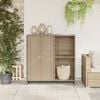 vidaXL Storage Cabinet with Shelf Beige 100 x 36 x 102 cm Rattan