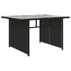 vidaXL 10 Piece Garden Lounge Set with Cushions Poly Rattan Black